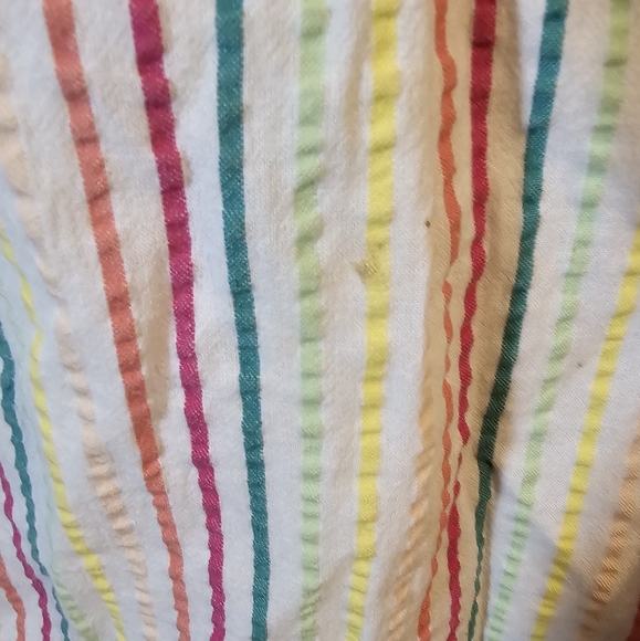 Rainbow Striped Button-Down Dress - 8 - Picture 4 of 6